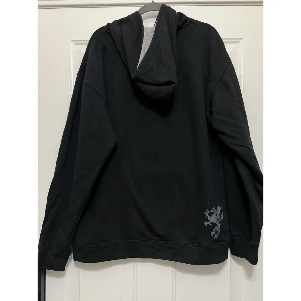 Outlooks Sweatershirt Hoodie Black Y2K‎ Logo Zipper Men's XL Pullover